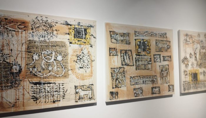 Sentuhan Mistis Pameran Tunggal Kacatri Made Wiradana, Transformasi Kaya Primitif ke Rerajahan Bali